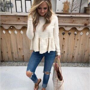 Urban Outfitters Truly Madly Deeply Joey Babydoll Top, sz L